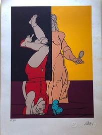 Litografia policroma Valerio Adami