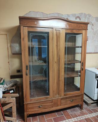 Vetrina / Libreria Antica  in legno massello 