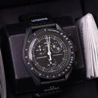 swatch x omega x snoopy black