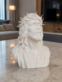 Busto Gesù Cristo bianco stile scultura classica