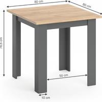 Tavolo fisso da soggiorno/pranzo 80x80 cm 4 Posti