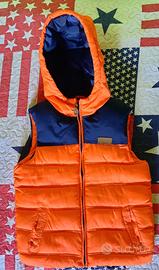 Gilet Piumino cappuccio Arancione Zara Boys 128cm