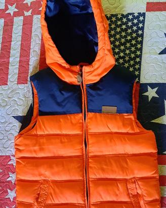 Gilet Piumino cappuccio Arancione Zara Boys 128cm