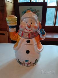 Biscottiera natale pupazzo di neve