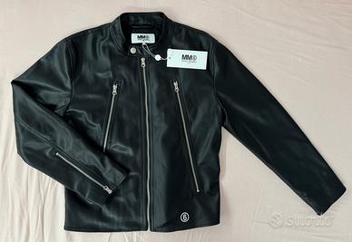 Giacca in ecopelle nera MM6 Maison Margiela