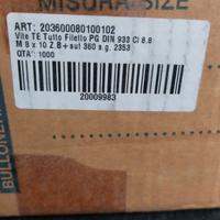 Viti TE M8x10 zincate, con oring e scotchgrip