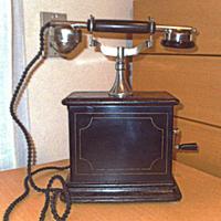 antico telefono a manovella fatme da collezionismo