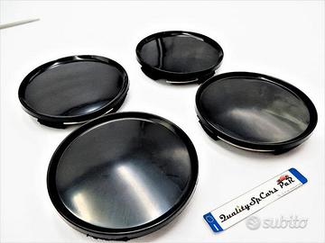 TAPPI COPRIMOZZO PER Cerchi in Lega AUDI Neri 68MM