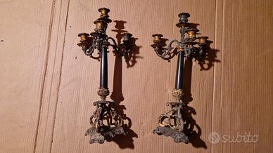 Coppia candelabri del XIX secolo