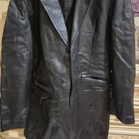 giacca lunga da uomo in vera pelle