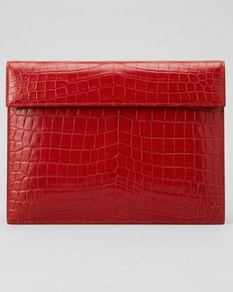 Nuova pochette clutch Escada in vero coccodrillo 