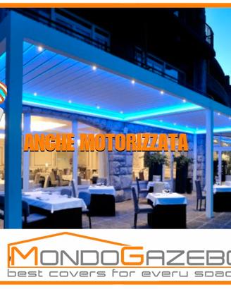 Pergola bioclimatica 3x3 professionale motore led