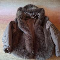 Piumino con ecopelliccia