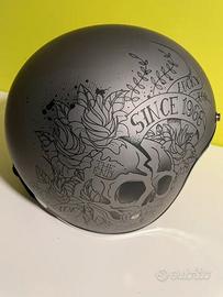 Casco MT Helmets LeMans Skull & Roses NUOVO
