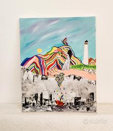 Dipinto realizzato a mano in acrilico su tela