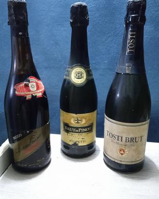 Lotto 3 Bottiglie Vintage Spumante d'Epoca