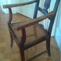 poltroncina in legno epoca  fine 800 primo 900