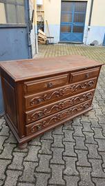 Cassettiera in legno antico