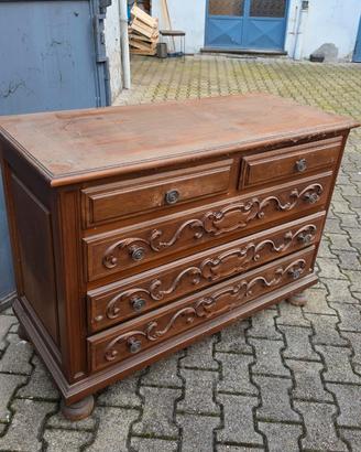 Cassettiera in legno antico