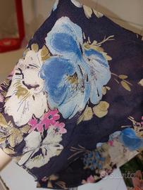 tessuto di georgette di cotone a fantasia floreale