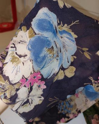 tessuto di georgette di cotone a fantasia floreale