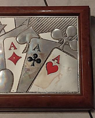 Poker DAL NEGRO Vintage Legno + Scatola Metallo