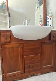 Bagno con colonna