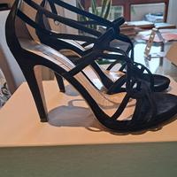 Sandali n 38 eleganti Vergelio in camoscio nero