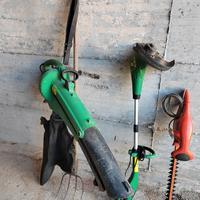 soffiatore, tagliaerba e taglia siepe