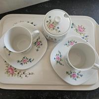 Set colazione con vassoio decorati a mano