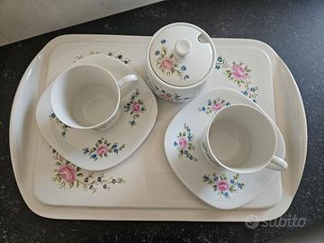 Set colazione con vassoio decorati a mano