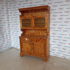 Credenza in Abete con Vetrina da Baita