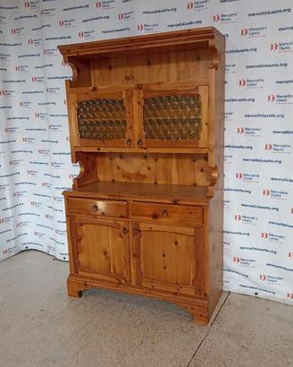 Credenza in Abete con Vetrina da Baita