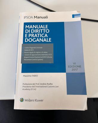 Manuale di diritto e pratica doganale