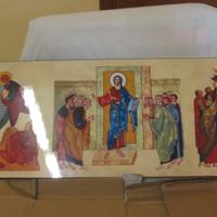 Icona Trittico TRASFIGUR.+GESU'PORTE CHIUSE+ASCENS