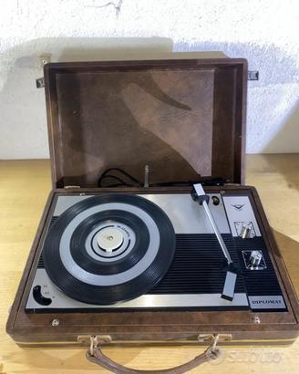 Giradischi Portatile Diplomat Valigetta Vintage