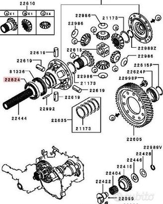 Bearing cuscinetto diff Lancer Evo MD771729