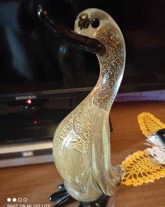 SCULTURA ANATRA IN VETRO DI MURANO