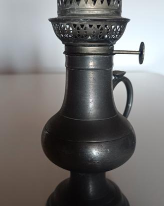 Lampada antica in peltro 23 cm