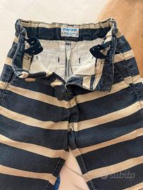 Bermuda blu e beige bambino taglia 5 anni