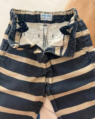 Bermuda blu e beige bambino taglia 5 anni