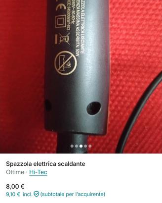 Spazzola elettrica scaldante 