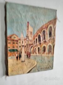 quadro su telo Piazza Bra Verona