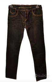 jeans donna blu notte  dritti a vita bassa 