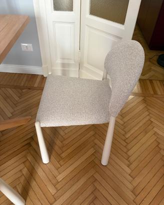Set di 4 sedie da pranzo imbottite Nagore
