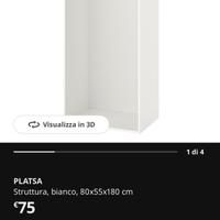 IKEA PLATSA (bianca, 80x55x180 cm)