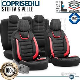 COPRISEDILI Auto Effetto Scamosciato e Pelle Rossa