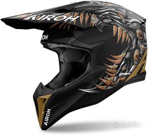 Casco Airoh Wraaap Cyborg Matt XXS Nuovo motocross
