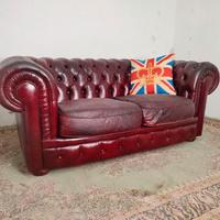 divano Chester Chesterfield club bordeaux pelle uk