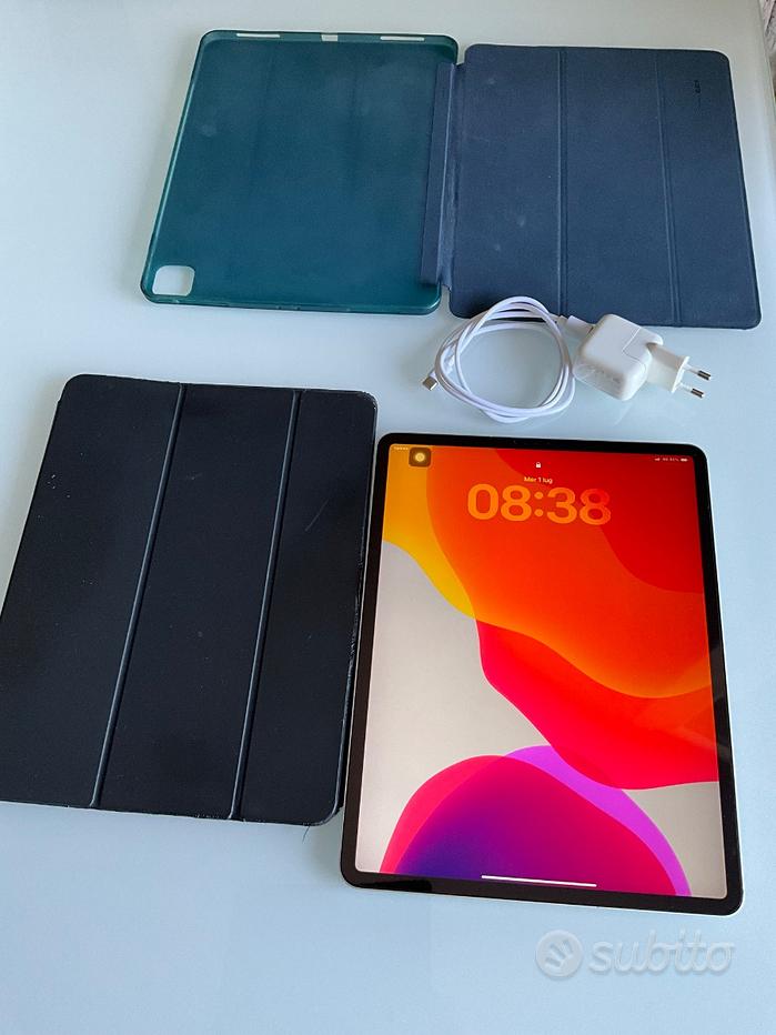 AUAUA Custodia per iPad Pro 12.9 2021/2020/2018 (5a/4a/3a Generazione), con Portapenne integrato, Auto Svegliati/Sonno (Rosa